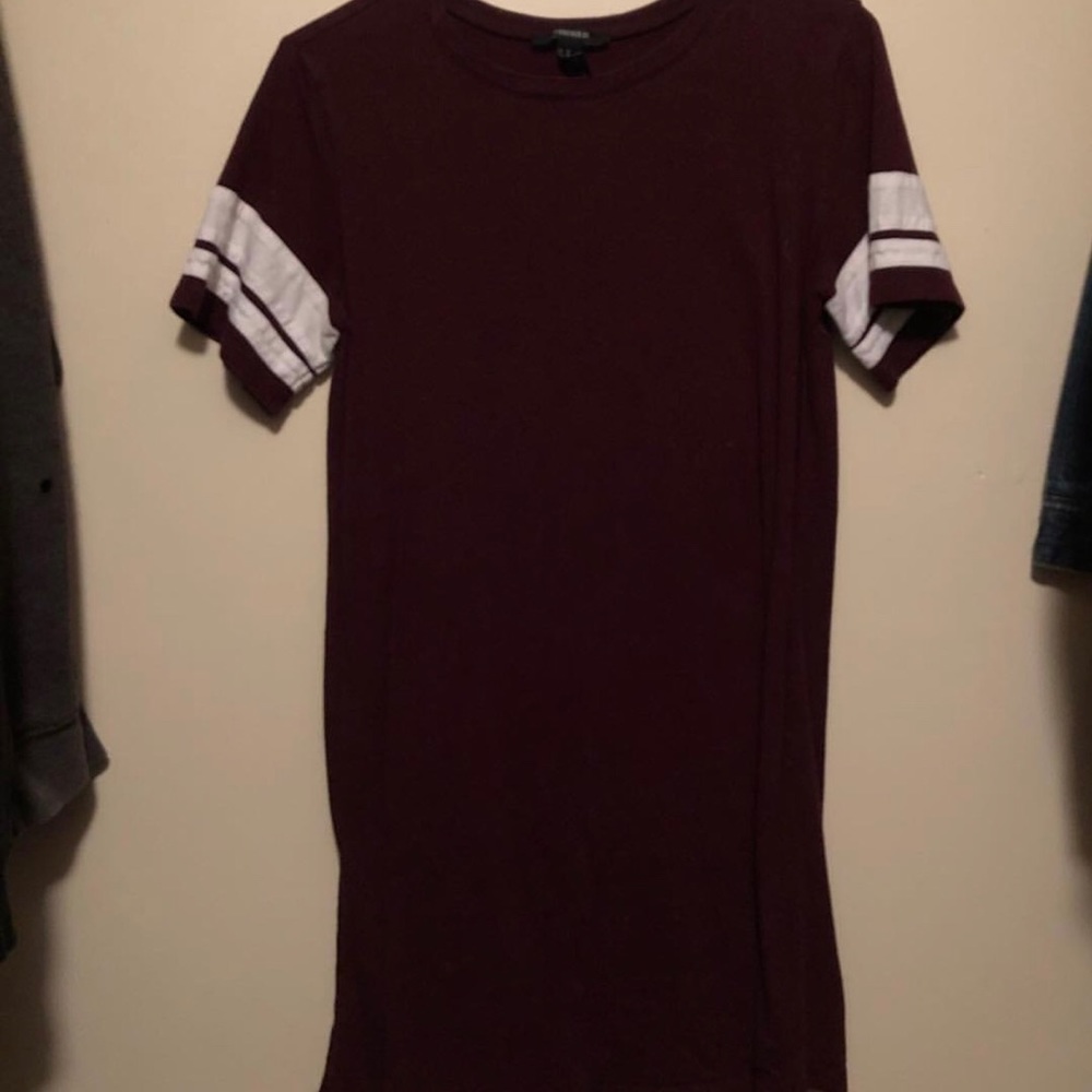 Maroon T-shirt dress